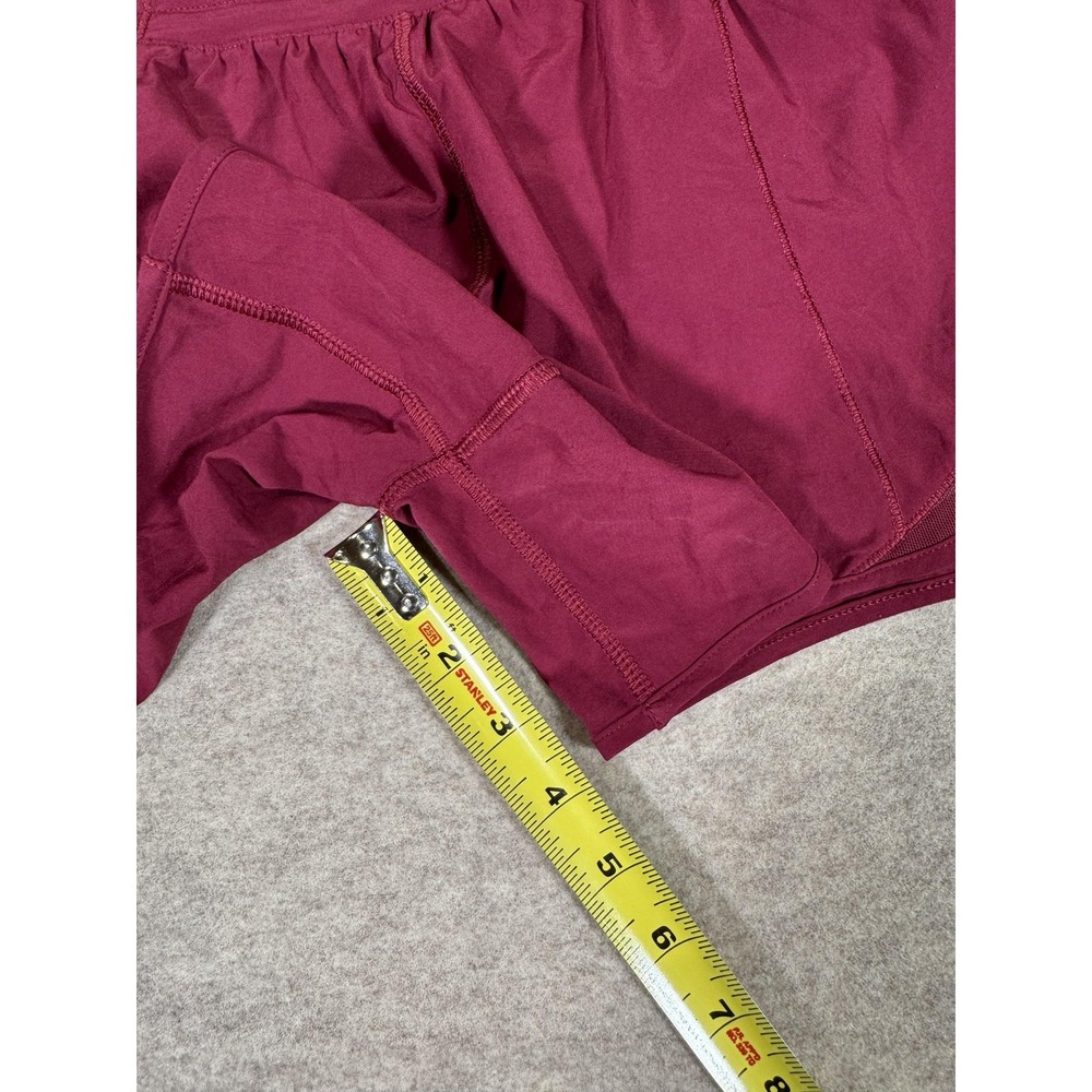 Lululemon Running Shorts Womens 4 Purple Lined Zip Pocket Mesh 3 In Split Hem - Picture 14 of 15